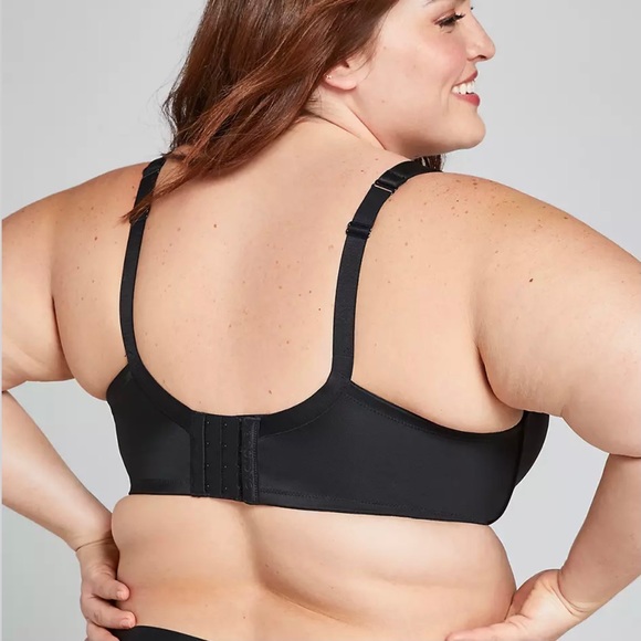 CACIQUE Black Satin Bra 42DD - Picture 2 of 11